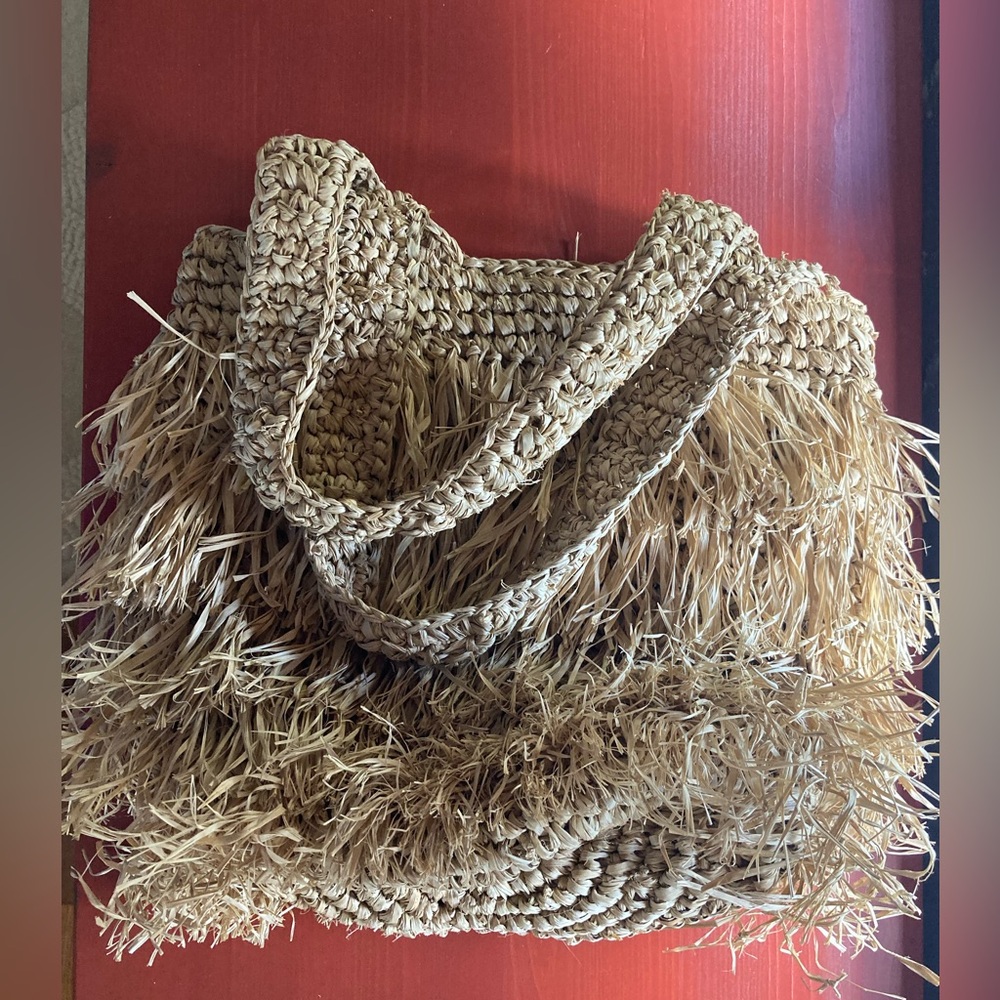 Raffia Lusana bag from Anthropologie